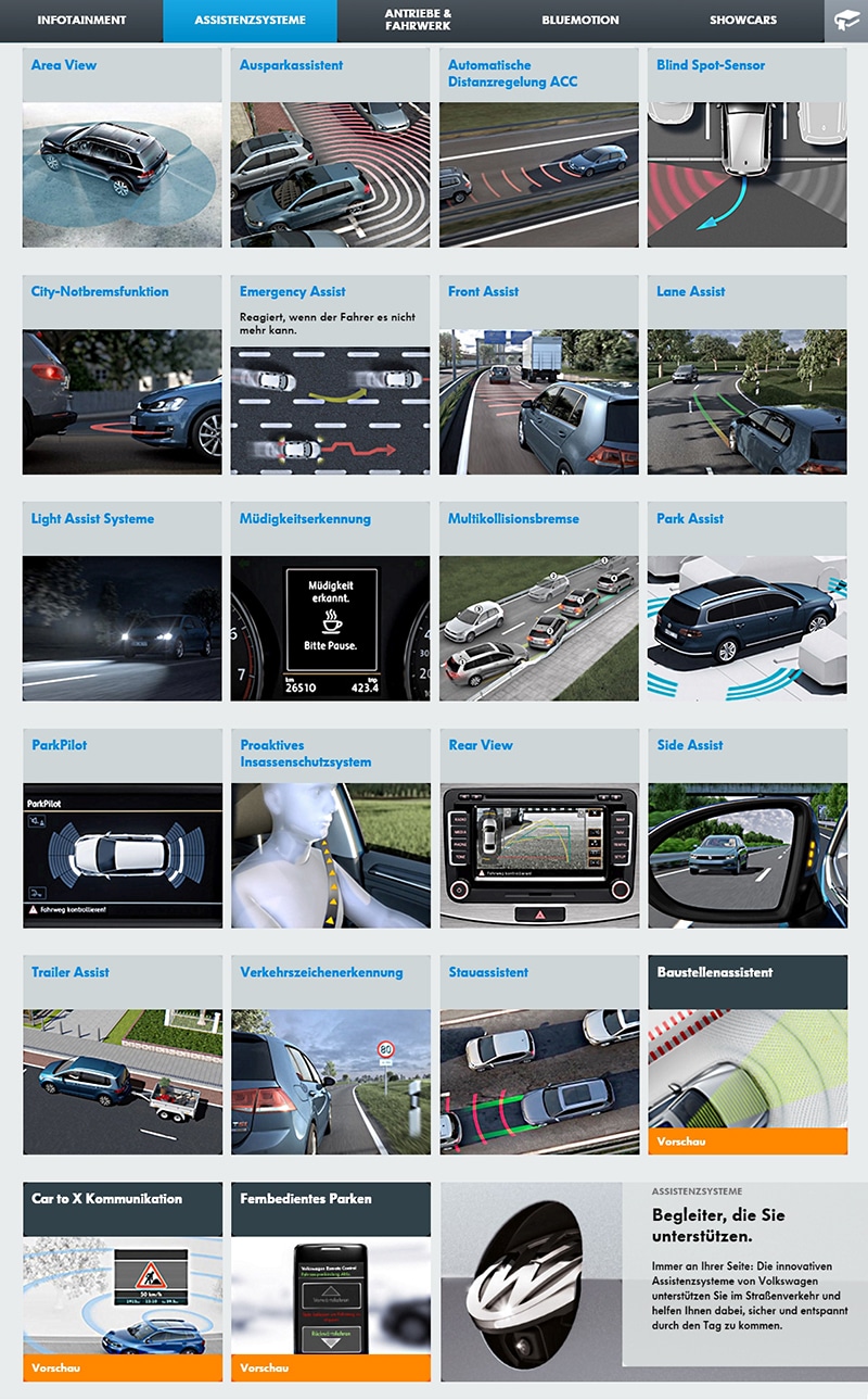 VW-Fahrerassistenz-Systeme