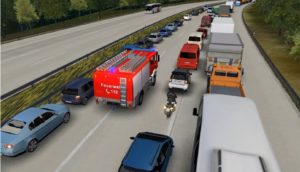 Hohes Bußgeld und drohende Fahrverbote sollen die Rettungsgasse künftig frei machen ... © DEGENER