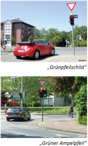 Grünpfeilschild_Ampelpfeil