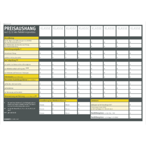Preisaushang 2026