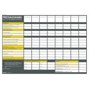 Preisaushang 2026