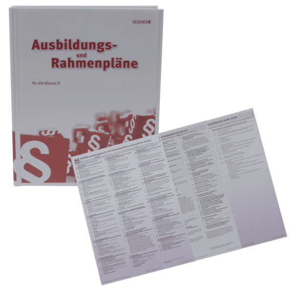 Set Ausbildungs-/Rahmenpläne Klasse D-0