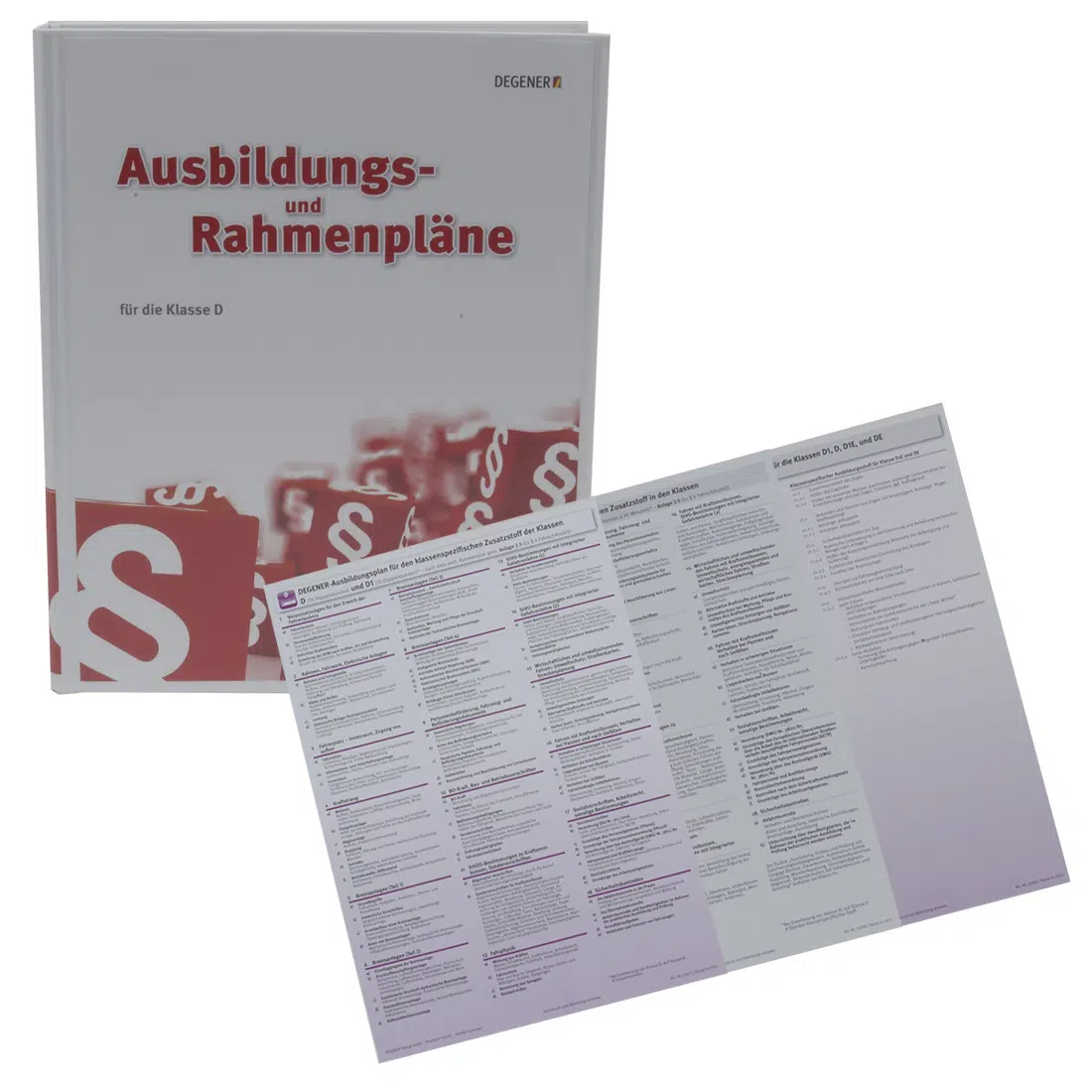 Set Ausbildungs-/Rahmenpläne Klasse D-0