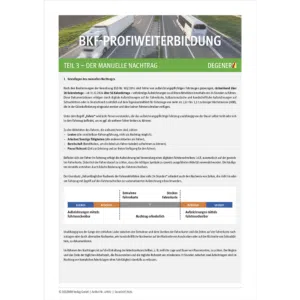 BKF-ProfiWeiterbildung Teil 3 - Der manuelle Nachtrag
