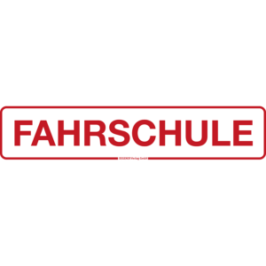 Magnetschild "Fahrschule" 500 x 110 mm, reflektierend