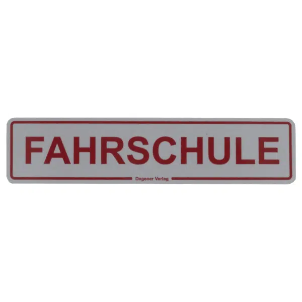 Magnetschild "FAHRSCHULE" 350x80 mm, reflektierend-0