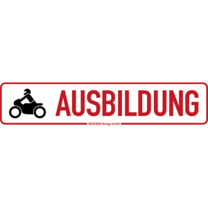 Magnetschild "Motorrad- Ausbildung", reflektierend