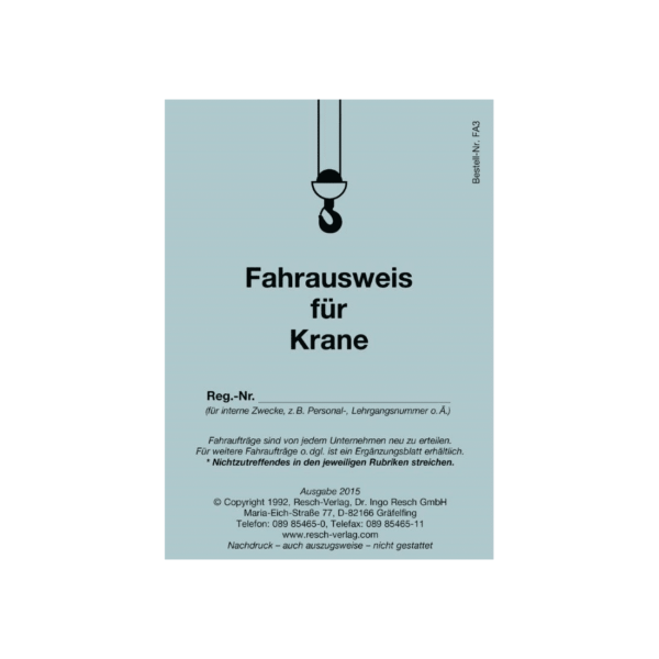 Fahrausweis für Krane (10 Stück)-0