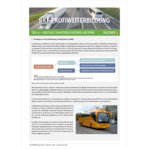 BKF-Profiweiterbildung Teil 6 - Digitale Fahrtenschreiber im ÖPNV