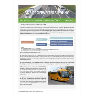 BKF-Profiweiterbildung Teil 6 - Digitale Fahrtenschreiber im ÖPNV