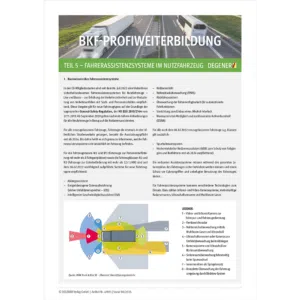BKF-ProfiWeiterbildung Teil 5 - Fahrerassistenzsysteme im Nutzfahrzeug