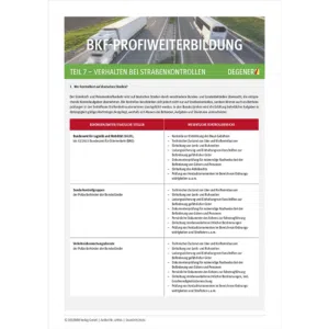 BKF-ProfiWeiterbildung Teil 7 - Verhalten bei Straßenkontrollen
