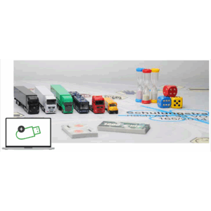 Das klassische BKF-Lernspiel bringt Abwechslung in die Ausbildung zum Berufskraftfahrer und kann in verschiedenen Phasen der Aus- oder Weiterbildung eingesetzt werden. Das Spiel ist wahlweise mit einer Textil- oder PVC-Plane erhältlich.