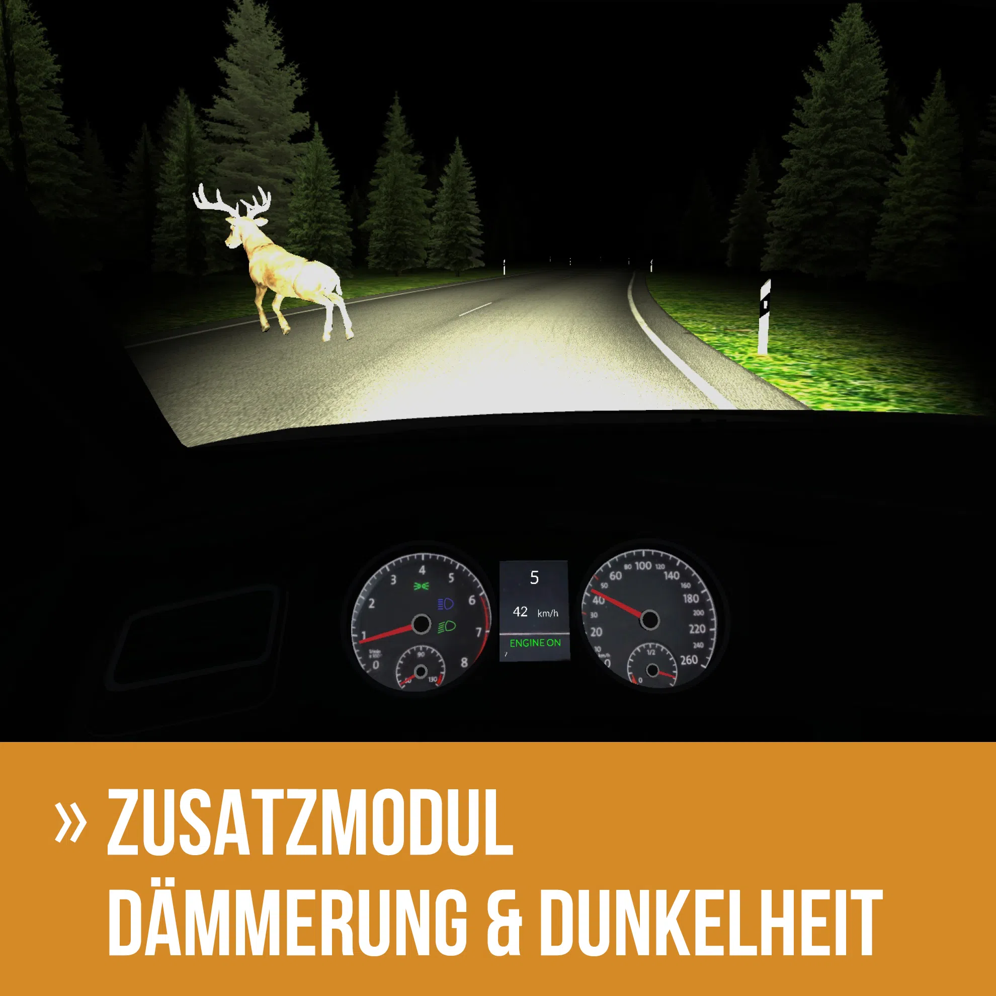 360° simdrive – Zusatzmodul “Nachtfahrt”