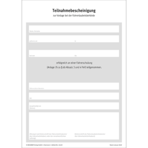 Teilnahmebescheinigung B196