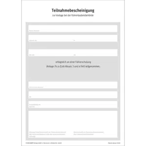 Teilnahmebescheinigung B196