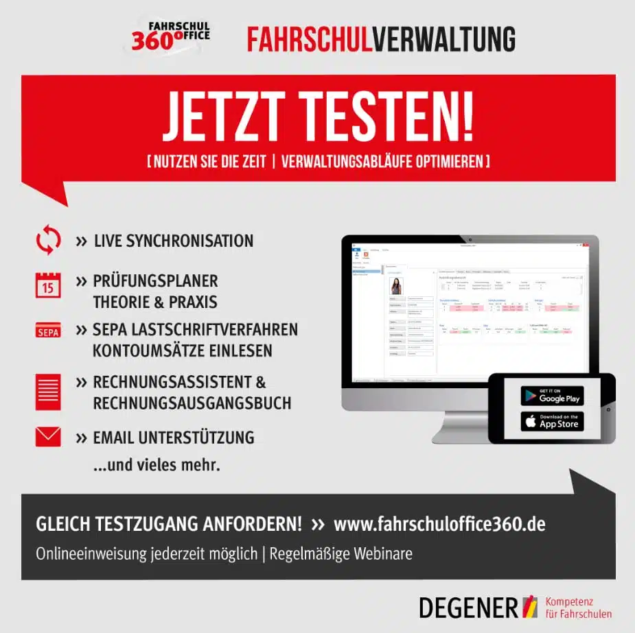 FAHRSCHULOFFCE jetzt testen!
