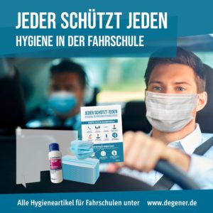 Jeder schützt jeden - Hygiene in der Fahrschule