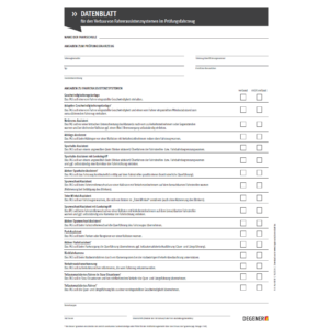 Datenblatt Fahrerassistenzsysteme - PDF-Download