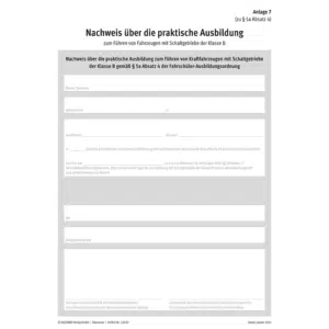 B197 Teilnahmebescheinigung - Block mit 25 Blatt