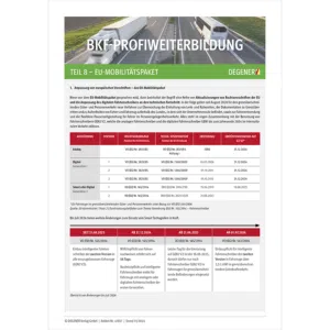 BKF-ProfiWeiterbildung Teil 8 - EU-Mobilitätspaket