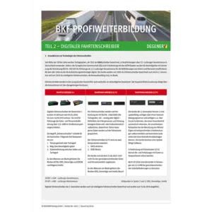 BKF-ProfiWeiterbildung Teil 2 - Digitaler Fahrtenschreiber