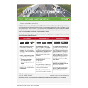 BKF-ProfiWeiterbildung Teil 2 - Digitaler Fahrtenschreiber