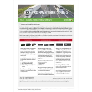 BKF-ProfiWeiterbildung Teil 2 - Digitaler Fahrtenschreiber