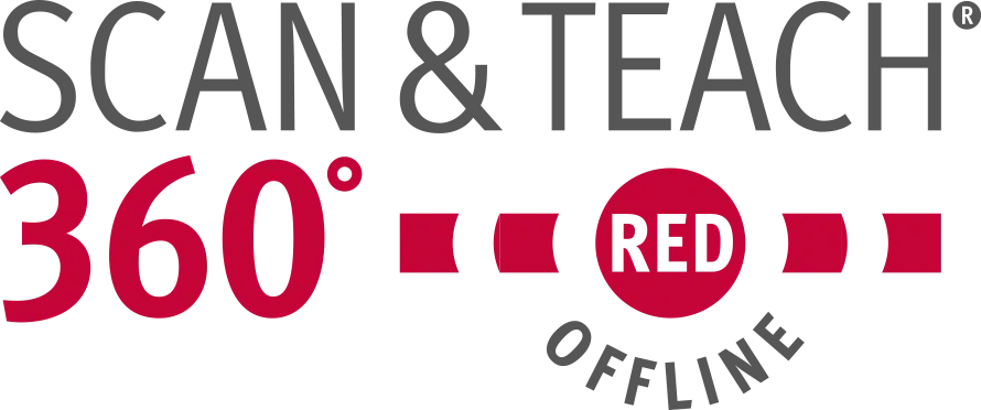 Logo SCAN & TEACH 360° RED offline