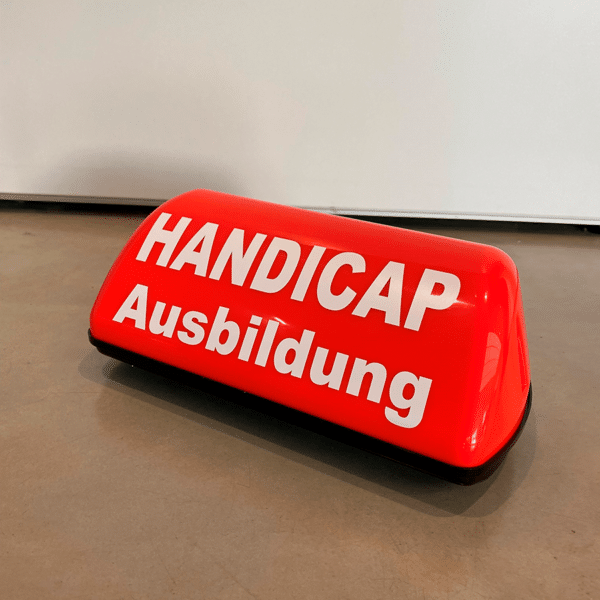 Dachschild Handicap-Ausbildung