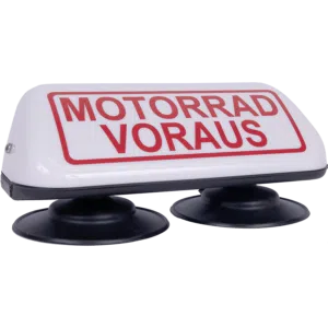 Dachschild "Motorrad voraus"