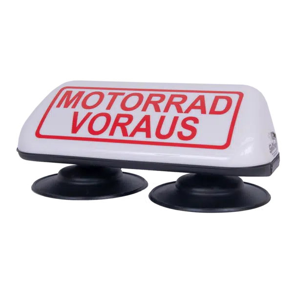 Dachschild "Motorrad voraus"