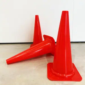 Fahrschule-Markierungskegel, rot einfarbig - 45 cm – Softtouch