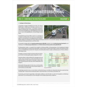 BKF-ProfiWeiterbildung Teil 9 - Lkw-Maut in Deutschland
