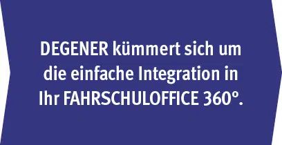 Einfache Integration in FAHRSCHULOFFICE 360°