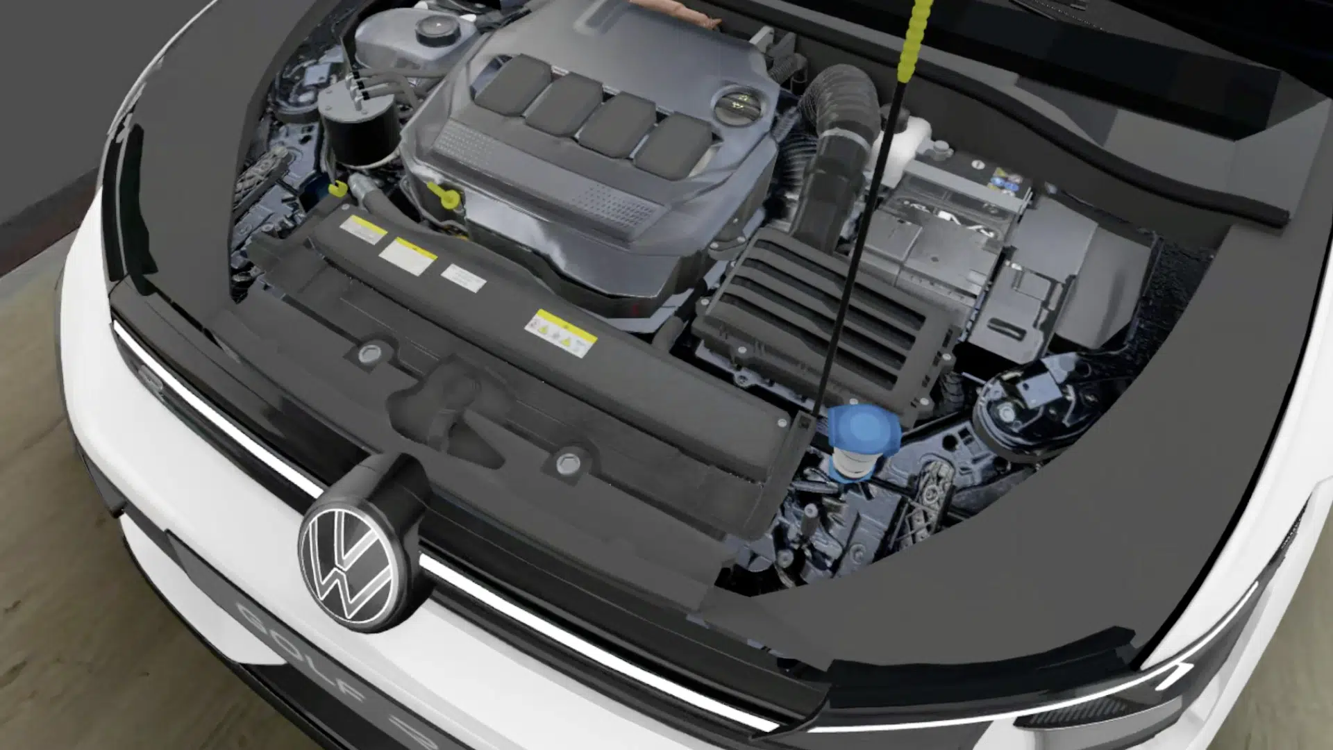 Motorraum Ansicht des virtuellen Motorraums